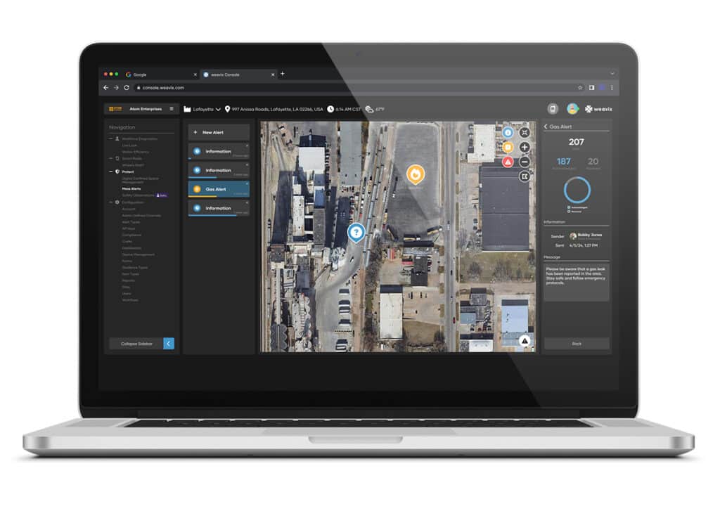 The Walt Smart Radio System desktop app displays the interface of a mass emergency notification system.