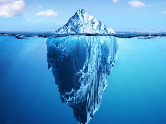 Iceberg floating