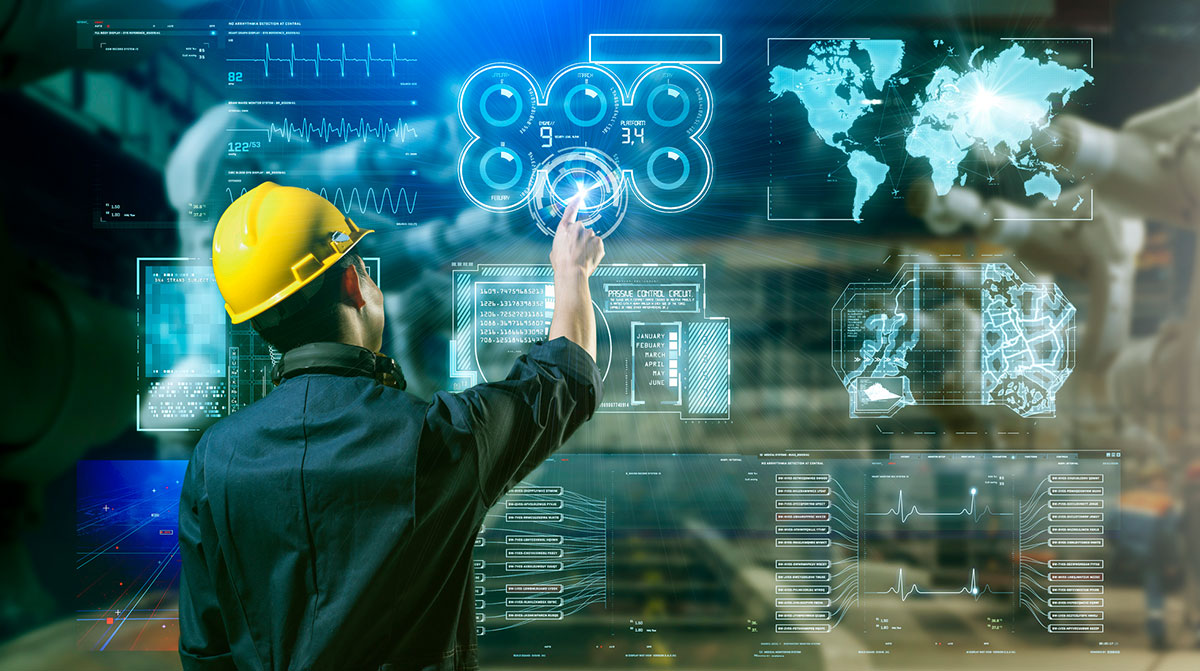 Engineer looking at productivity tools