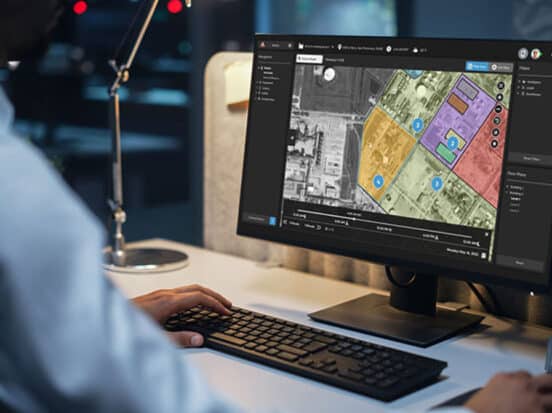 Screen showing geofenced locations