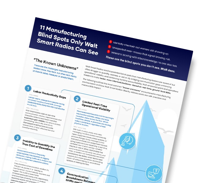 Manufacturing blind spots