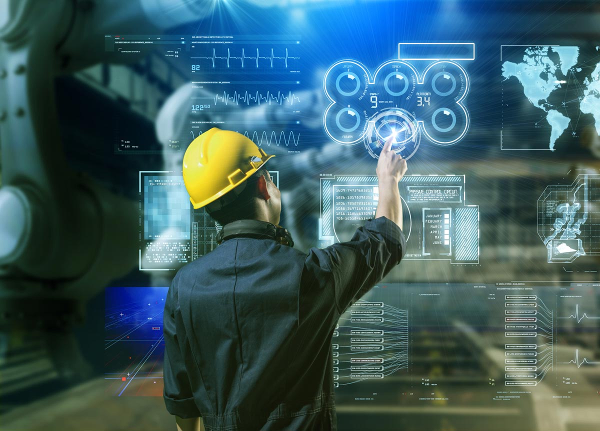 Engineer looking at productivity tools